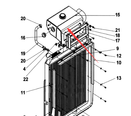 Dynapac engine expansion tank part number 4812160251