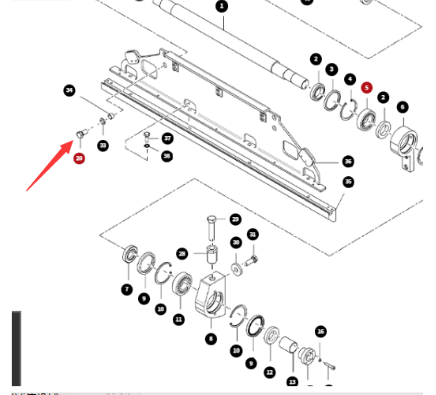 Dynapac fastening bolt part number 0147147503