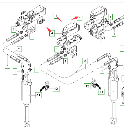 Dynapac hydraulic control valve part number 4812029125