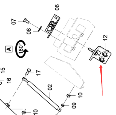 Dynapac door lock part number: 4812034713