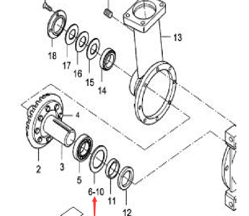 Dynapac scraper reducer adjusting gasket part number 756061559