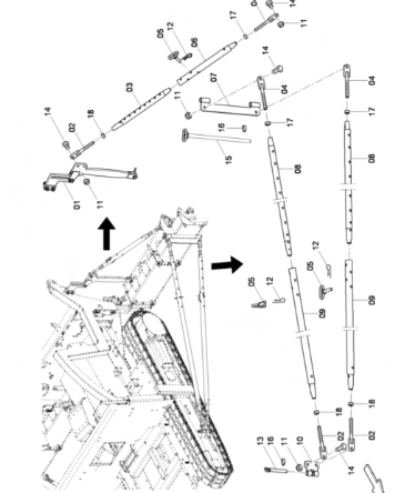 Dynapac strut pull bar part number 4812029259