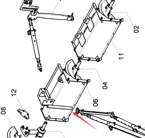 Dynapac 960 front panel right part number 4812027206