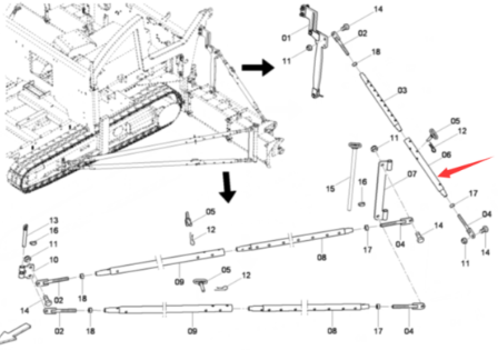Dynapac rod adjustment screw part number D635170078