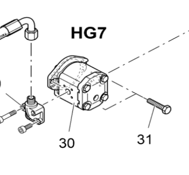 Dynapac oil replenishment gear pump part number 374995