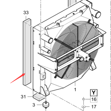 Dynapac water tank insulation pad part number 4812037177