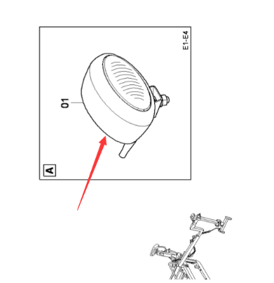 Dynapac roof headlight part number 4812015851