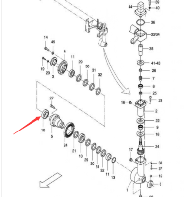 Dynapac bowl tooth bearing part number 4700116037