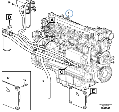 Dynapac diesel engine assembly part number J217501