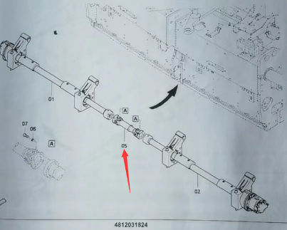  Dynapac vibration drive shaft part number D494000981
