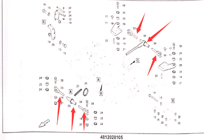 Dynapac Arch Adjustment Device Assembly Part Number 4812028105