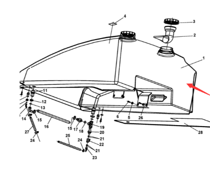 Dynapac sprinkler tank part number 4812266612